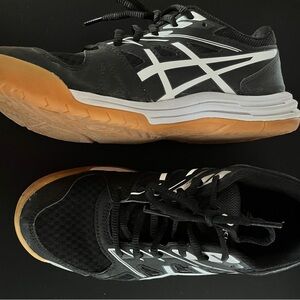 Asics Black and White Athletic Shoes with Retro Design